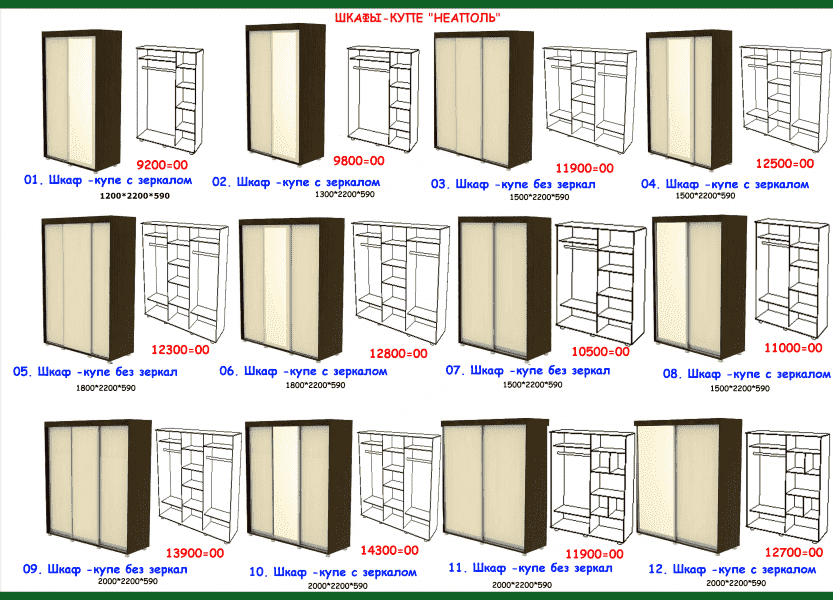шкаф-купе неаполь в Омске