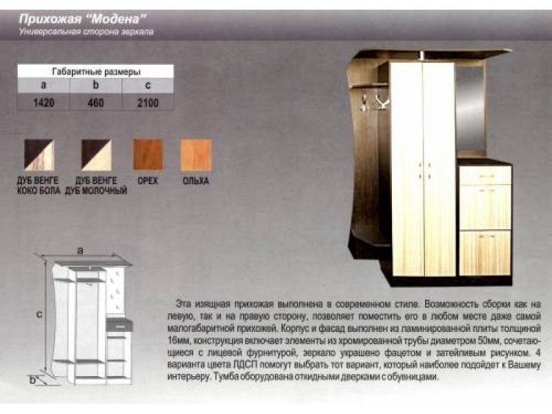 прихожая прямая модена в Омске