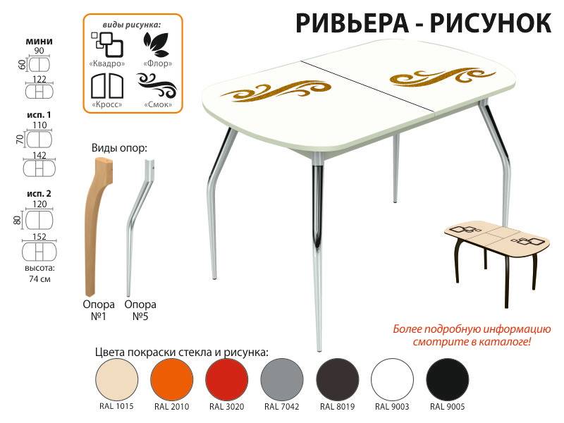 стол обеденный ривьера рисунок в Омске