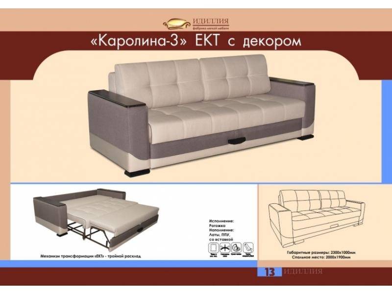 диван каролина 3 ект с декором в Омске