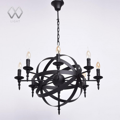 подвесная люстра mw-light замок 249017208 черная в Омске