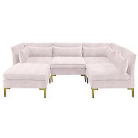 диван zara sectional угловой розовый в Омске