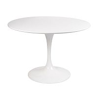 стол eero saarinen style tulip table mdf d100 глянцевый белый в Омске