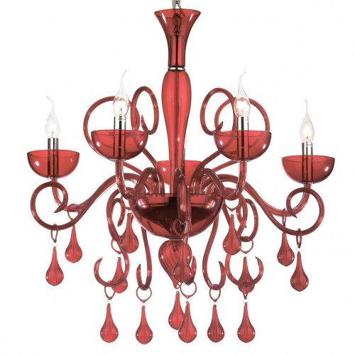 подвесная люстра ideal lux lilly sp5 rosso в Омске