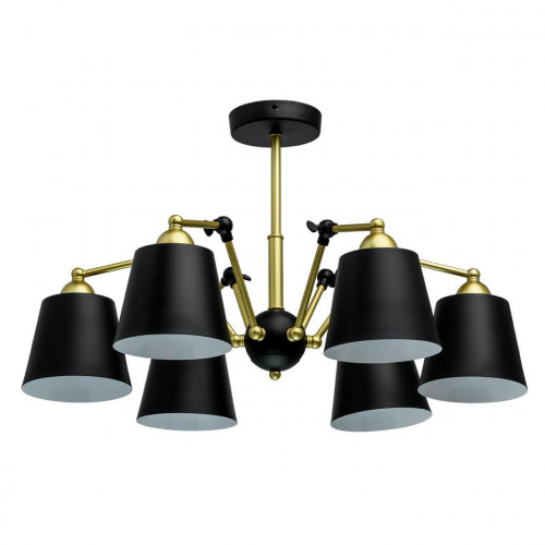 потолочная люстра mw-light таун 5 691011506 черная в Омске