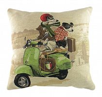 подушка с картинкой scooter dogs green в Омске