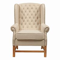 кресло мягкое с ушами french provincial armchair бежевое в Омске