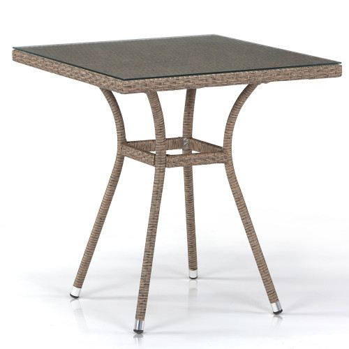 стол из иск. ротанга t282bnt-w56-70x70 light brown в Омске