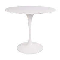 стол eero saarinen style tulip table mdf белый d90 глянцевый в Омске