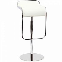 барный стул lem style piston stool белая кожа в Омске