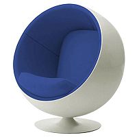 детское кресло eero ball chair бело-синее в Омске