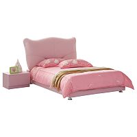 кровать pink leather kitty 120х200 в Омске