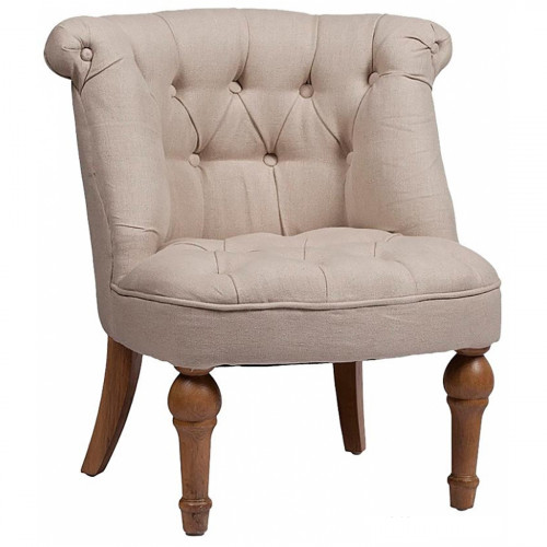 кресло sophie tufted slipper chair бежевое в Омске