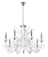 подвесная люстра crystal lux letisia sp8 white белая в Омске