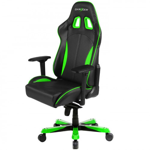 кресло геймерское dxracer king ks57 черно-зеленое в Омске