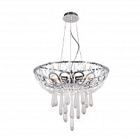 подвесная люстра crystal lux dorotea sp5 d450 chrome прозрачная в Омске