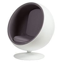 кресло eero ball chair серое в Омске