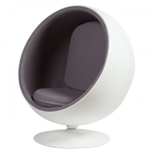 кресло eero ball chair серое в Омске