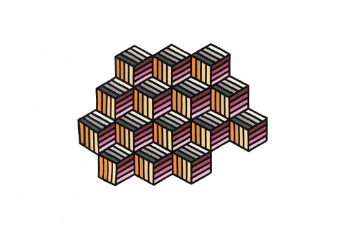 ковер parquet hexagon orange 305x188 от gan в Омске