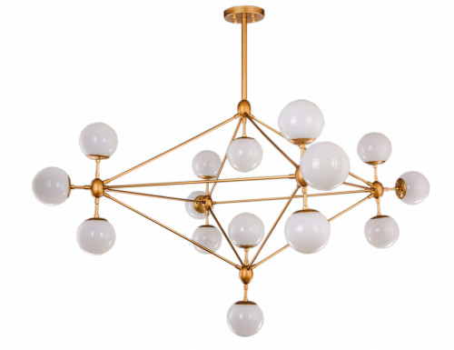 люстра modo 15 gold золото, белые плафоны в Омске