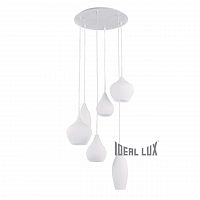 подвесная люстра ideal lux soft sp6 bianco в Омске