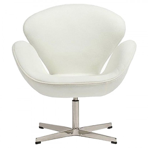 кресло swan chair кашемир белое в Омске