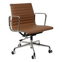 кресло eames style коричневая кожа в Омске