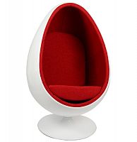 кресло ovalia egg style chair красное в Омске