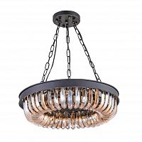 люстра terra black amber d50 черная, стекло янтарного цвета в Омске