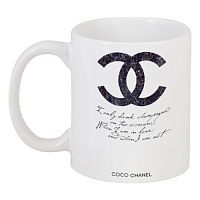 кружка с рисунком drink champagne. coco chanel в Омске