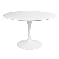 стол eero saarinen style tulip table mdf d110 глянцевый белый в Омске