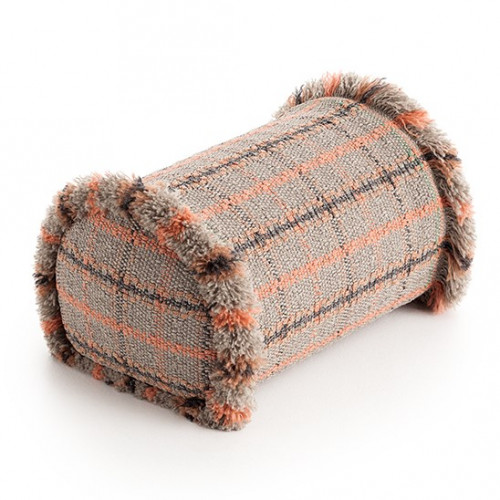 подушка большая-рол tartan terracotta от gan в Омске