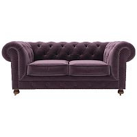 диван chesterfield lux двухместный прямой фиолетовый в Омске