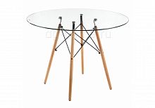 стол стеклянный nixon (eames style) натуральное дерево в Омске