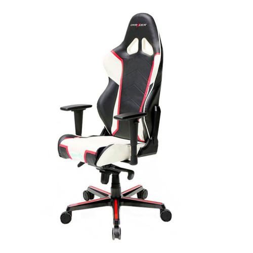 кресло геймерское dxracer racing черно-бело-красное в Омске