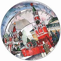 тарелка сувенирная спасская башня в Омске
