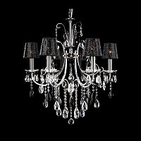 люстра md92721-6a от illuminati прозрачная/черная/ хром в Омске