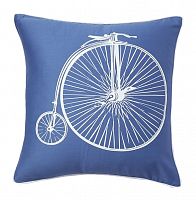 подушка с ретро-велосипедом retro bicycle blue в Омске