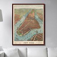 картина: antique map of new york city, 1879г. в Омске