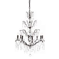 люстра maria theresa grande 8 lamps чёрная, прозрачная в Омске