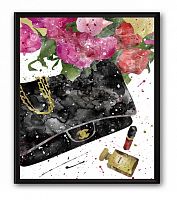 постер сумка чёрная chanel а4 в Омске