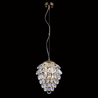 подвесной светильник crystal lux charme sp3+3 led gold/transparent в Омске