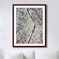 картина: winter road view в Омске