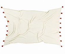 плед с помпонами терракотовый в Омске