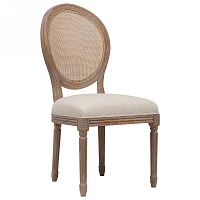 стул vintage french round cane back кремовый лён в Омске