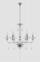 подвесная люстра crystal lux monica sp6 chrome/transparent в Омске