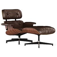 кресло lounge chair & ottoman коричневое в Омске