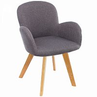 стул деревянный стул asia wooden legs / grey fabric в Омске