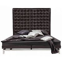 кровать двуспальная 180х200 коричневая из экокожи boss bed в Омске