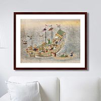 картина: scenes of traders in nagasaki, 1750г. в Омске